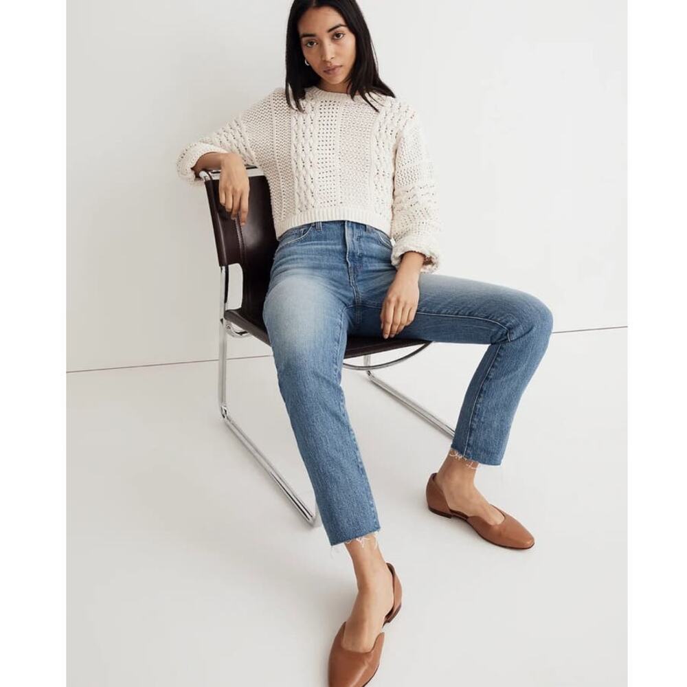 Madewell The Perfect Vintage‎ Jean in Bainton Wash: Raw-Hem Edition Size 27 - Picture 3 of 11